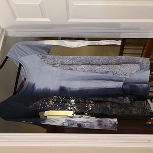 Tie dye and lace tunic by T Party